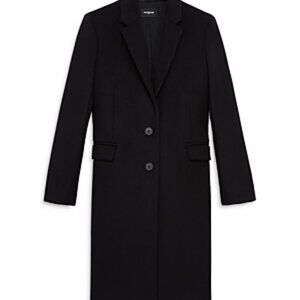 The Kooples Cosy Topper Coat In Black